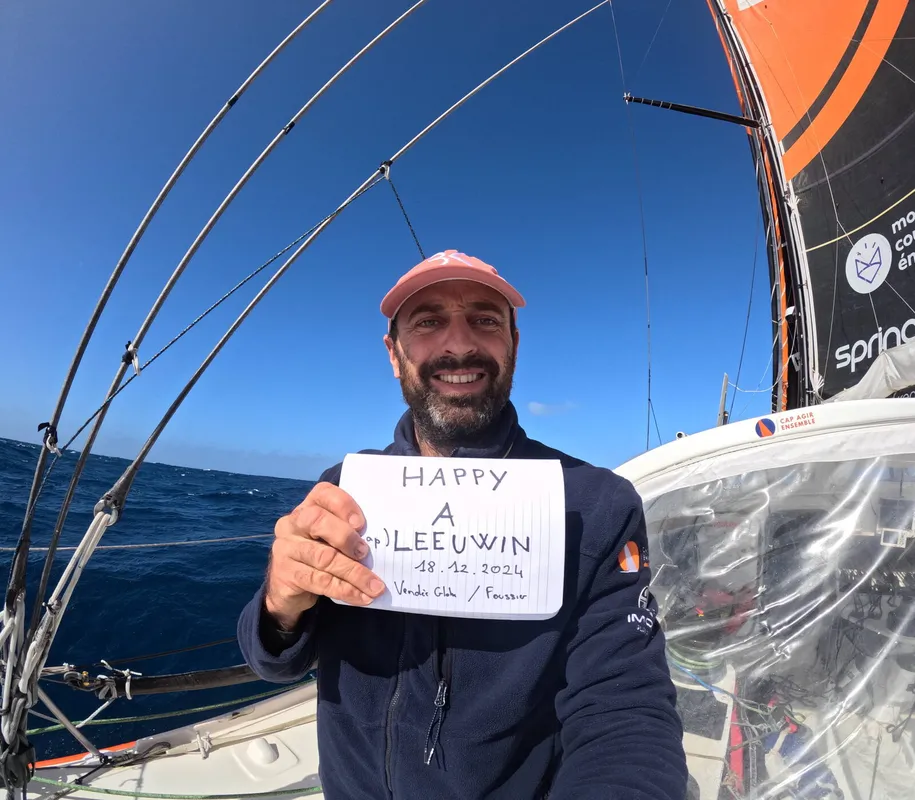 RACE, DECEMBER 18, 2024 : Photo sent from the boat FOUSSIER during the Vendee Globe sailing race on December 18, 2024. (Photo by skipper Sébastien Marsset)Cape Leeuwin