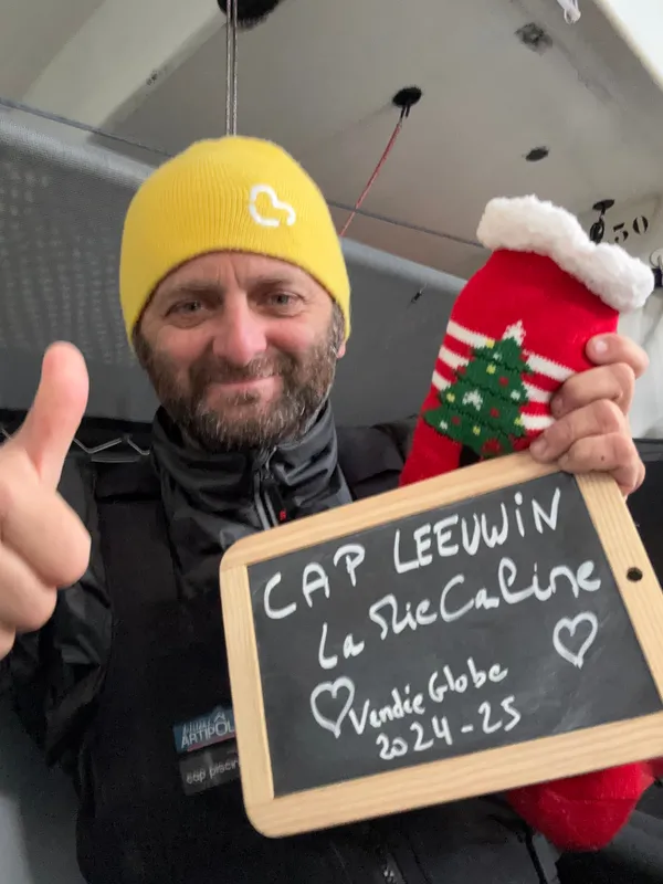 RACE, DECEMBER 19, 2024 : Photo sent from the boat La Mie Caline during the Vendee Globe sailing race on December 19, 2024. (Photo by skipper Arnaud Boissières)Cape Leeuwin
