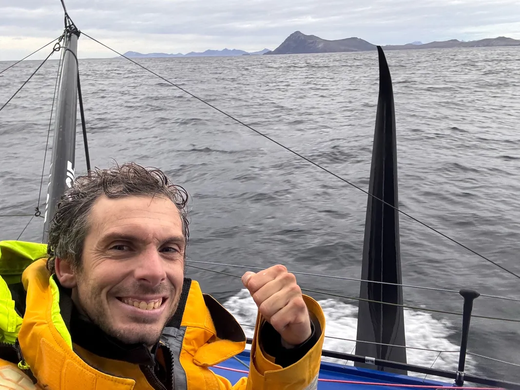 RACE, DECEMBER 24, 2024 : Photo sent from the boat MACIF Santé Prévoyance during the Vendee Globe sailing race on December 24, 2024. (Photo by skipper Charlie Dalin)
rounding Cape Horn