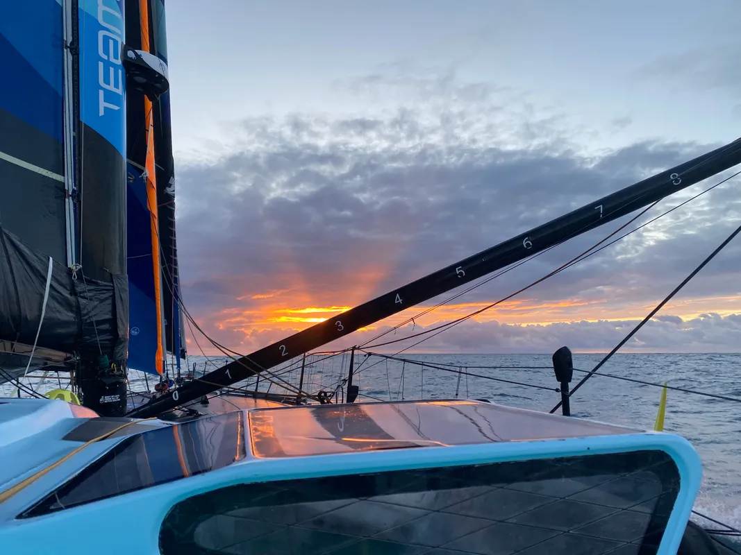 COURSE, 26 DÉCEMBRE 2024 : Photo envoyée depuis le bateau TeamWork - Team Snef lors de la course à la voile du Vendée Globe, le 26 décembre 2024. (Photo du skipper Justine Mettraux)
