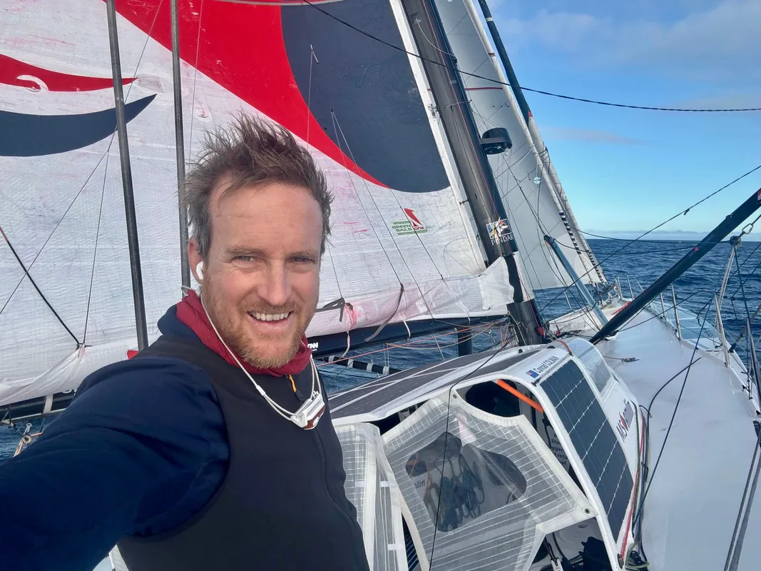 LE 26 DÉCEMBRE 2024 : Photo envoyée depuis le bateau MS Amlin lors de la course à la voile du Vendée Globe le 26 décembre 2024. (Photo du skipper Conrad Colman)