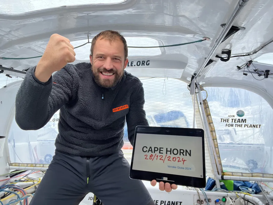RACE, DECEMBER 28, 2024 : Photo sent from the boat VULNERABLE SG during the Vendee Globe sailing race on December 28, 2024. (Photo by skipper Sam Goodchild)
Cape Horn