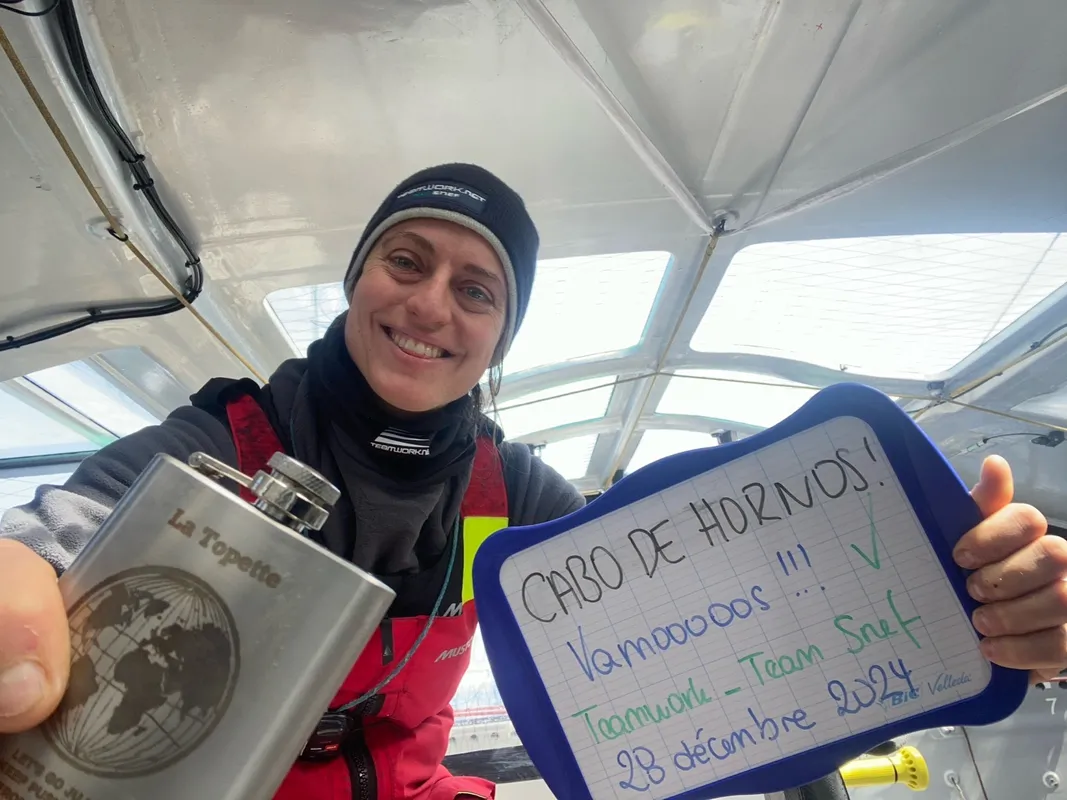 RACE, DECEMBER 28, 2024 : Photo sent from the boat TeamWork - Team Snef during the Vendee Globe sailing race on December 28, 2024. (Photo by skipper Justine Mettraux)
Cape Horn