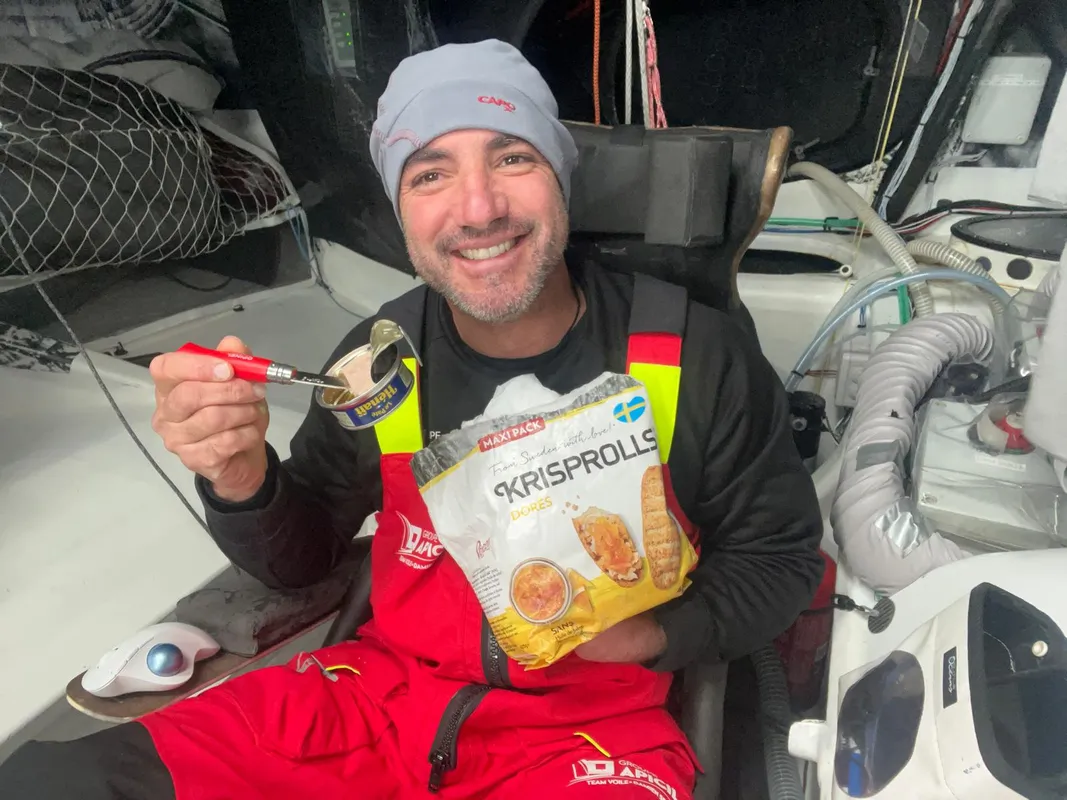 RACE, JANUARY 02, 2025 : Photo sent from the boat Groupe APICIL during the Vendee Globe sailing race on January 02, 2025. (Photo by skipper Damien Seguin)