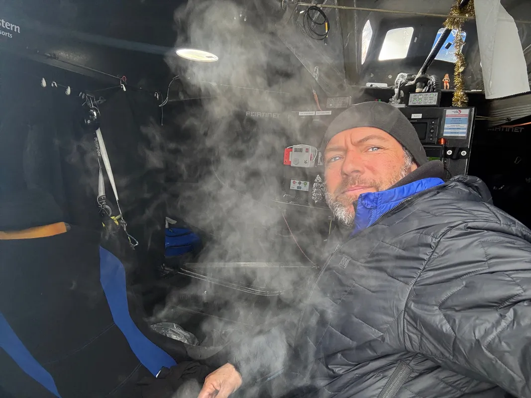 RACE, JANUARY 02, 2025 : Photo sent from the boat Fortinet - Best Western during the Vendee Globe sailing race on January 02, 2025. (Photo by skipper Romain Attanasio)