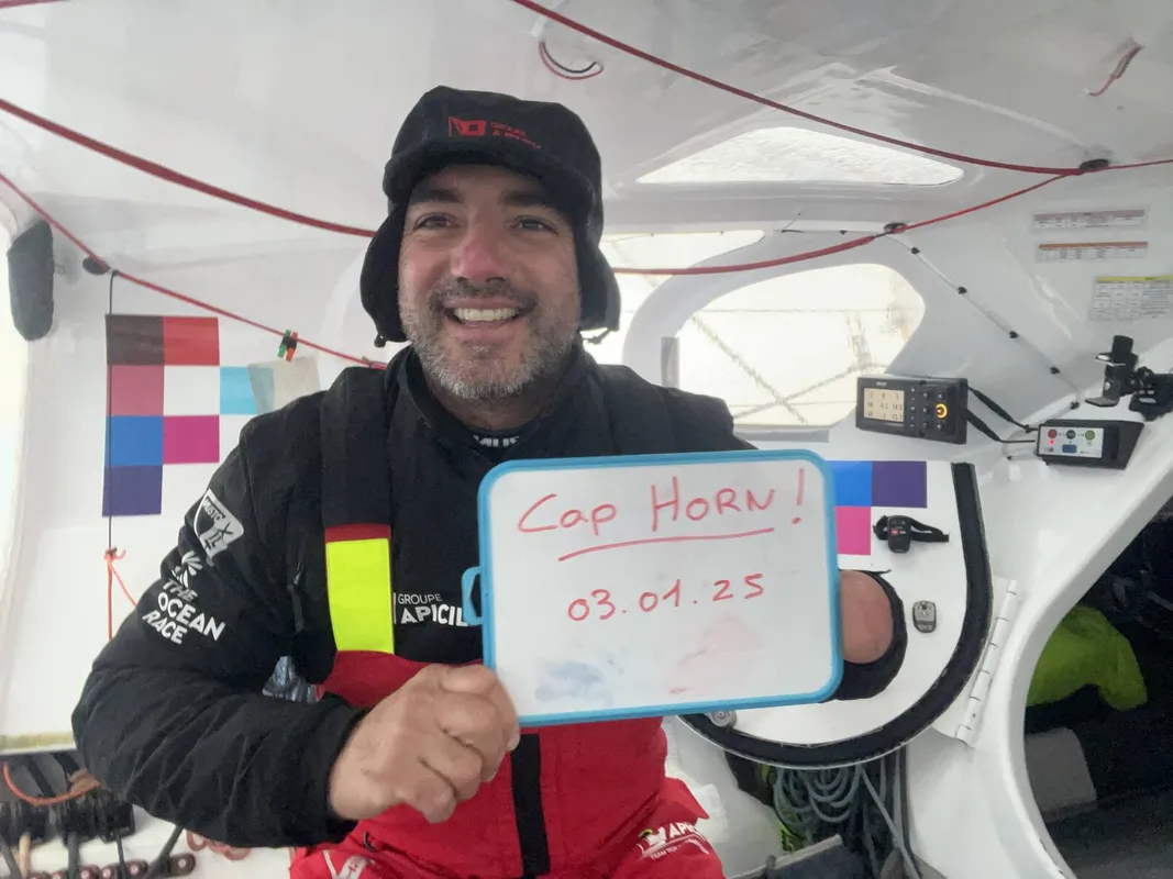 RACE, JANUARY 03, 2025 : Photo sent from the boat Groupe APICIL during the Vendee Globe sailing race on January 03, 2025. (Photo by skipper Damien Seguin)
Cape Horn