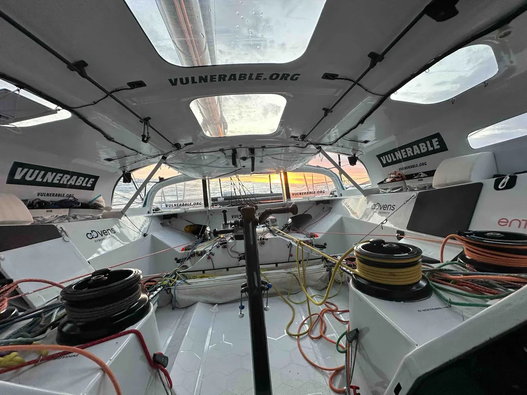 RACE, DECEMBER 04, 2024 : Photo sent from the boat VULNERABLE skipper Thomas Ruyant (FRA) during the Vendee Globe sailing race on December 05, 2024. (Photo by skipper Thomas Ruyant)