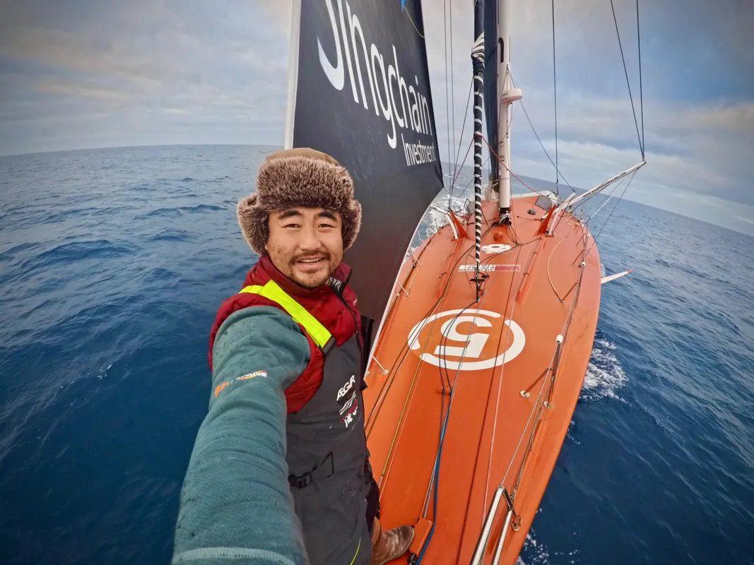 RACE, JANUARY 06, 2024 : Photo sent from the boat Singchain Team Haikou during the Vendee Globe sailing race on January 06, 2024. (Photo by skipper Jingkun Xu)