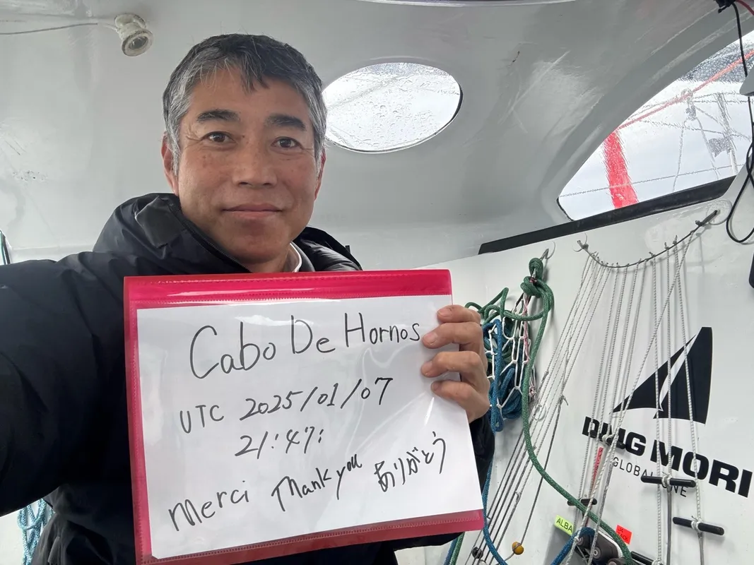 RACE, JANUARY 07, 2025 : Photo sent from the boat DMG MORI Global One during the Vendee Globe sailing race on January 7, 2025. (Photo by skipper Kojiro Shiraishi)
Cape Horn