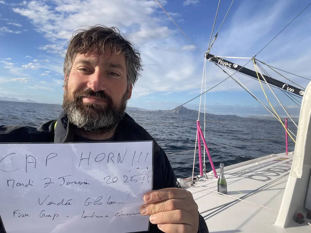 RACE, JANUARY 07, 2025 : Photo sent from the boat Fives Group - Lantana Environnement during the Vendee Globe sailing race on January 7, 2025. (Photo by skipper Louis Duc)
Cape Horn