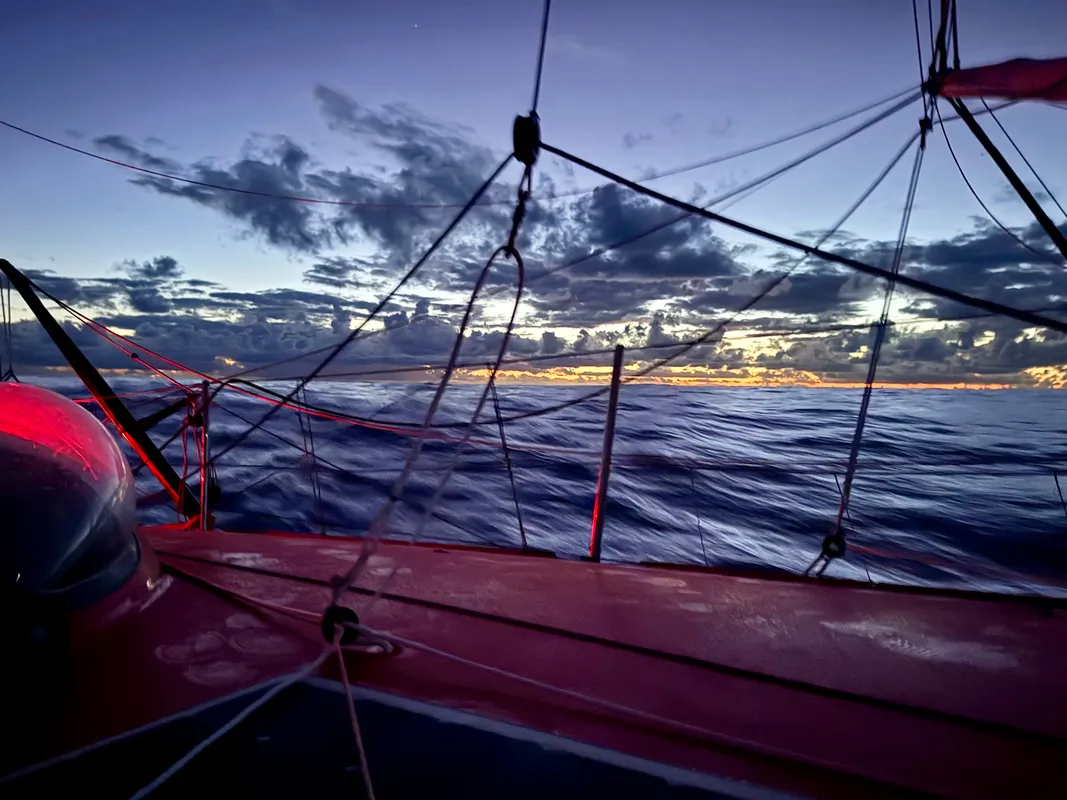 RACE, JANUARY 08, 2025 : Photo sent from the boat Initiatives-Coeur during the Vendee Globe sailing race on January 08, 2025. (Photo by skipper Sam Davies)
sunset
