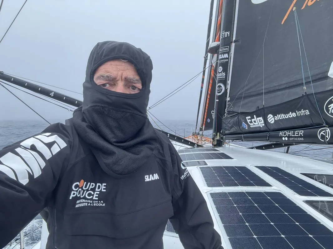 RACE, JANUARY 08, 2025 : Photo sent from the boat Coup de Pouce during the Vendee Globe sailing race on January 08, 2025. (Photo by skipper Manuel Cousin)