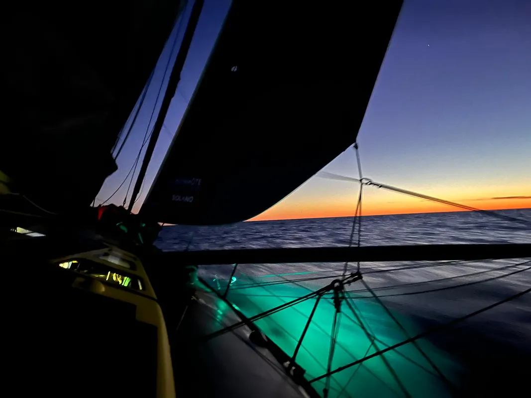 RACE, JANUARY 09, 2025 : Photo sent from the boat Hublot during the Vendee Globe sailing race on January 09, 2025. (Photo by skipper Alan Roura)