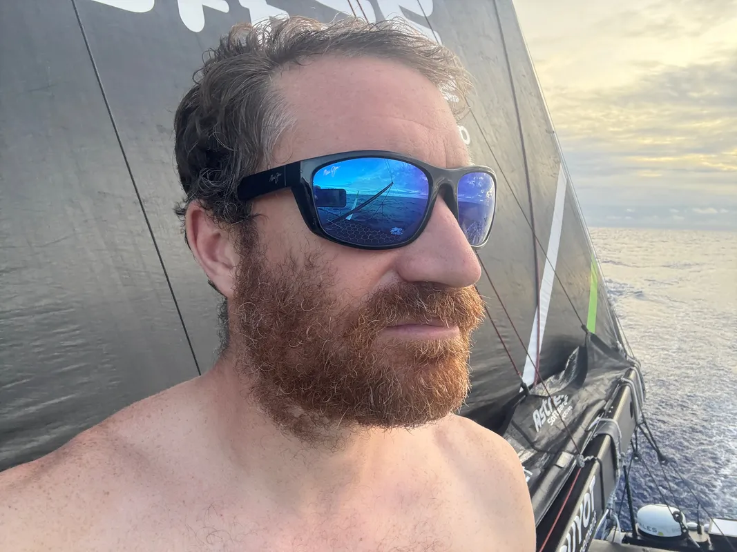RACE, JANUARY 10, 2025 : Photo sent from the boat GUYOT Environnement - Water Family during the Vendee Globe sailing race on January 10, 2025. (Photo by skipper Benjamin Dutreux)