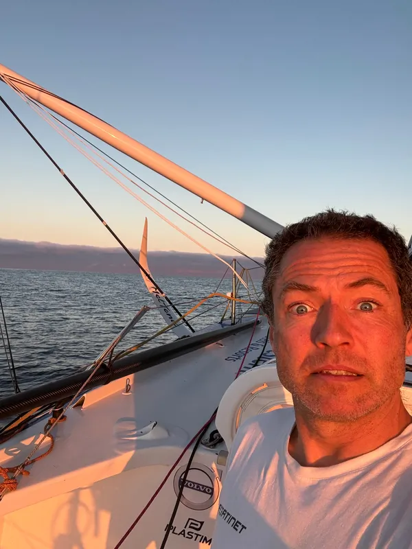 RACE, JANUARY 10, 2025 : Photo sent from the boat Fortinet - Best Western during the Vendee Globe sailing race on January 10, 2025. (Photo by skipper Romain Attanasio)