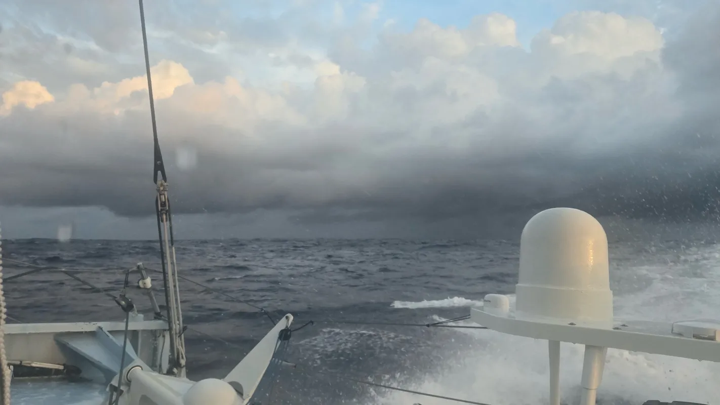 COURSE, 12 JANVIER 2025 : Photo envoyée depuis le bateau Biotherm lors de la course à la voile du Vendée Globe le 12 janvier 2025. (Photo du skipper Paul Meilhat)