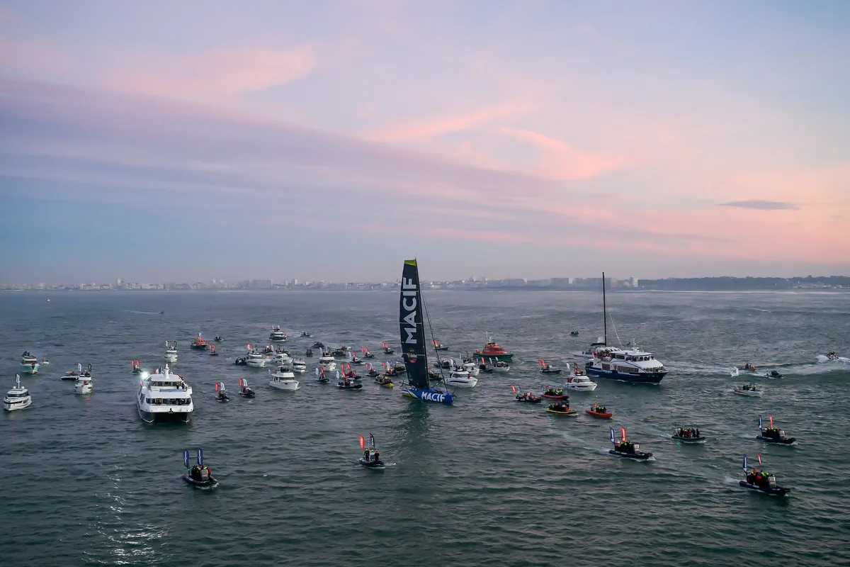 LES SABLES D'OLONNE, FRANCE - JANUARY 14, 2025 : MACIF Santé Prévoyance skipper Charlie Dalin (FRA) is photographed after winning the Vendee Globe 2024, on January 14, 2025 in Les Sables d'Olonne, France. (Photo by Olivier Blanchet / Alea)