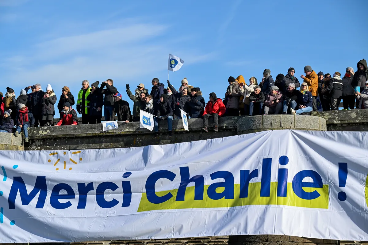 LES SABLES D'OLONNE, FRANCE - 14 JANVIER 2025 : Charlie Dalin (FRA), skipper de MACIF Santé Prévoyance, est photographié après avoir remporté le Vendée Globe, le 14 janvier 2025 aux Sables d'Olonne, France - (Photo by Jean-Louis Carli / Alea)