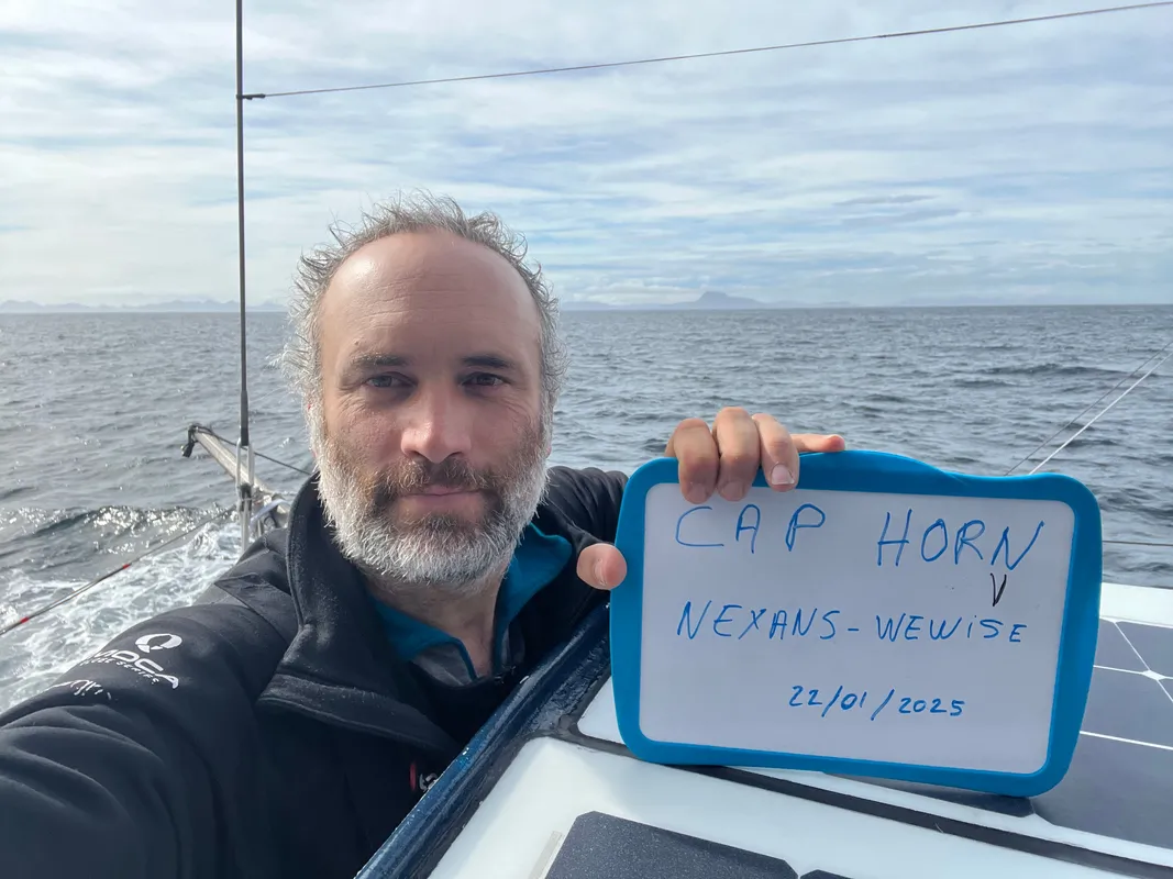 RACE, JANUARY 22, 2024 : Photo sent from the boat Nexans - Wewise during the Vendee Globe sailing race on January 22, 2024. (Photo by skipper Fabrice Amedeo)
Cape Horn