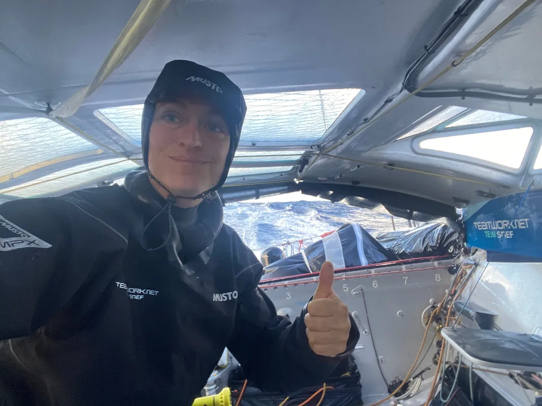 COURSE, 23 JANVIER 2025 : Photo envoyée depuis le bateau TeamWork - Team Snef lors de la course à la voile du Vendée Globe le 23 janvier 2025 - (Photo du skipper Justine Mettraux).