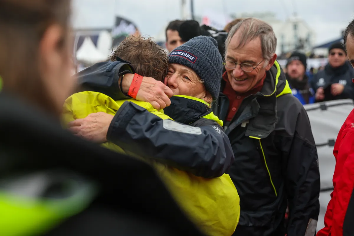 LES SABLES D'OLONNE, FRANCE - 25 JANVIER 2025 : Le skipper de VULNERABLE Thomas Ruyant (FRA) est photographié après avoir pris la 7ème place du Vendée Globe, le 25 janvier 2025 aux Sables d'Olonne, France - (Photo by LloydImages / Alea)