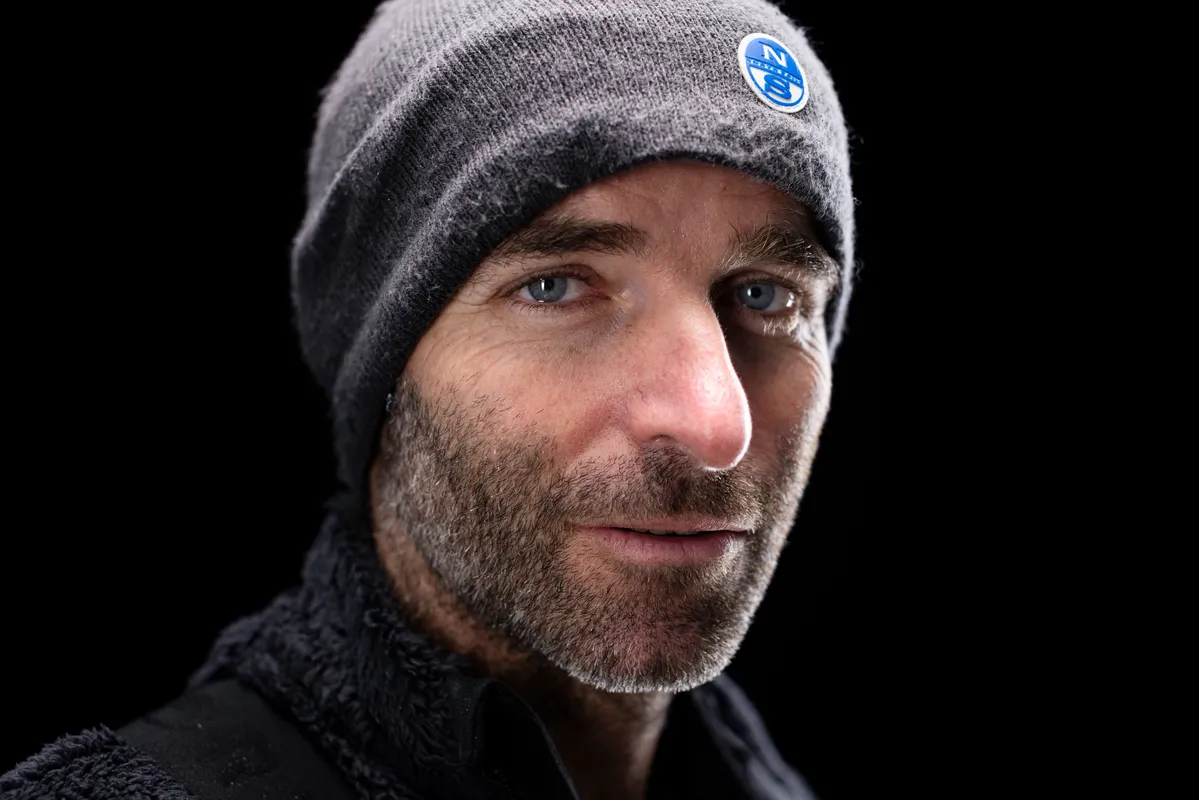 LES SABLES D'OLONNE, FRANCE - JANUARY 25, 2025 : HOLCIM - PRB skipper Nicolas Lunven (FRA) is photographed in studio after taking 6th place in the Vendee Globe, on January 25, 2025 in Les Sables d'Olonne, France - (Photo by Mark Lloyd / Alea)