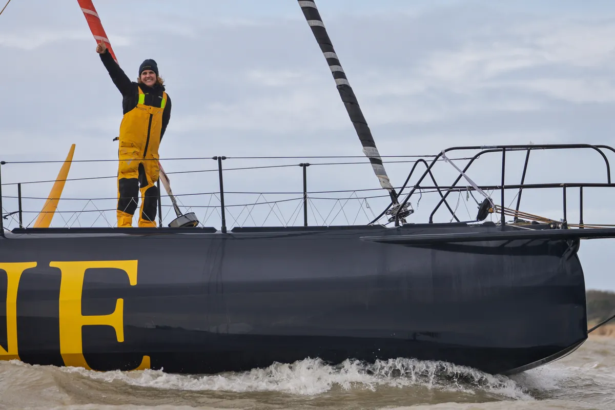 Clarisse Crémer in la Rochelle Vendée Globe 2024
