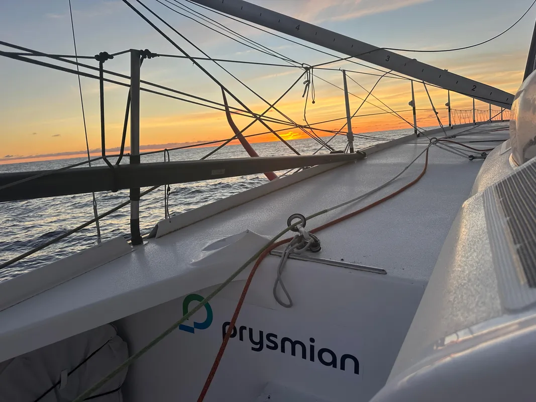 RACE, JANUARY 28, 2025 : Photo sent from the boat Prysmian during the Vendee Globe sailing race on January 28, 2025. (Photo by skipper Giancarlo Pedote)