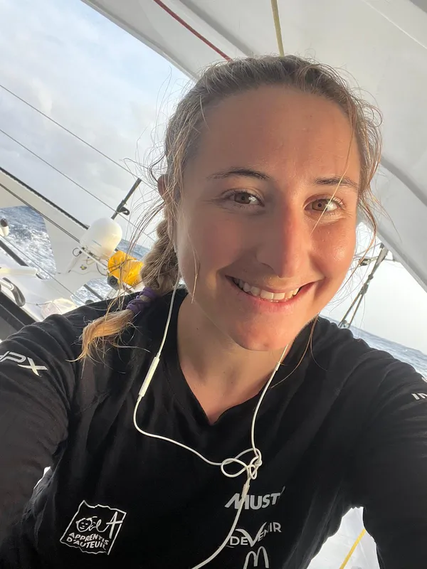 RACE, JANUARY 29, 2025 : Photo sent from the boat DeVenir during the Vendee Globe sailing race on January 29, 2025. (Photo by skipper Violette Dorange)

