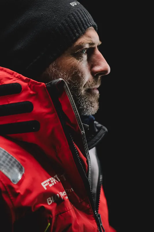 LES SABLES D'OLONNE, FRANCE - FEBRUARY 02, 2025 : Fortinet - Best Western skipper Romain Attanasio (FRA) is photographed in studio after taking 14th place in the Vendee Globe, on February 02, 2025 in Les Sables d'Olonne, France - (Photo by Jean-Louis Carli / Alea)