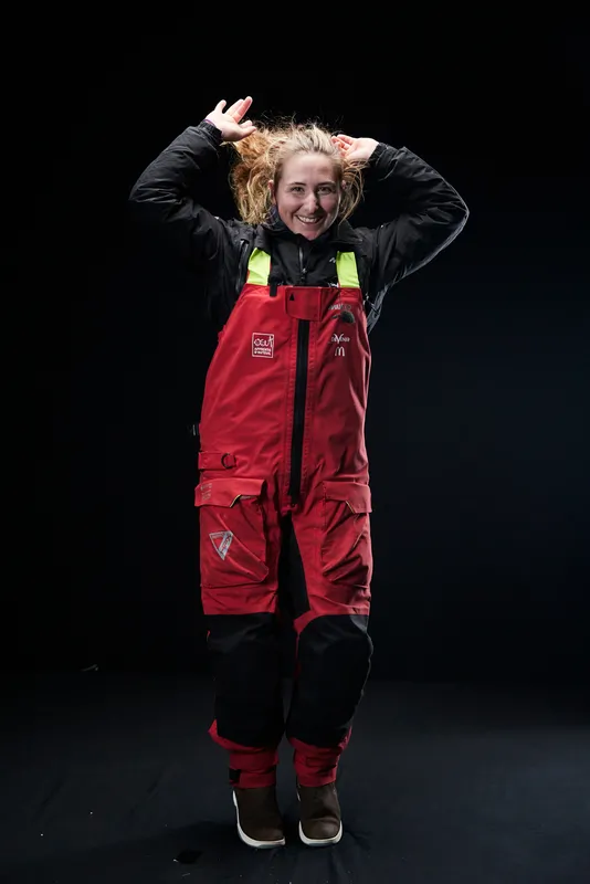 LES SABLES D'OLONNE, FRANCE - FEBRUARY 09, 2025 : DeVenir skipper Violette Dorange (FRA) is photographed in studio after taking 25th place in the Vendee Globe, on February 09, 2025 in Les Sables d'Olonne, France - (Photo by Anne Beauge / Alea)