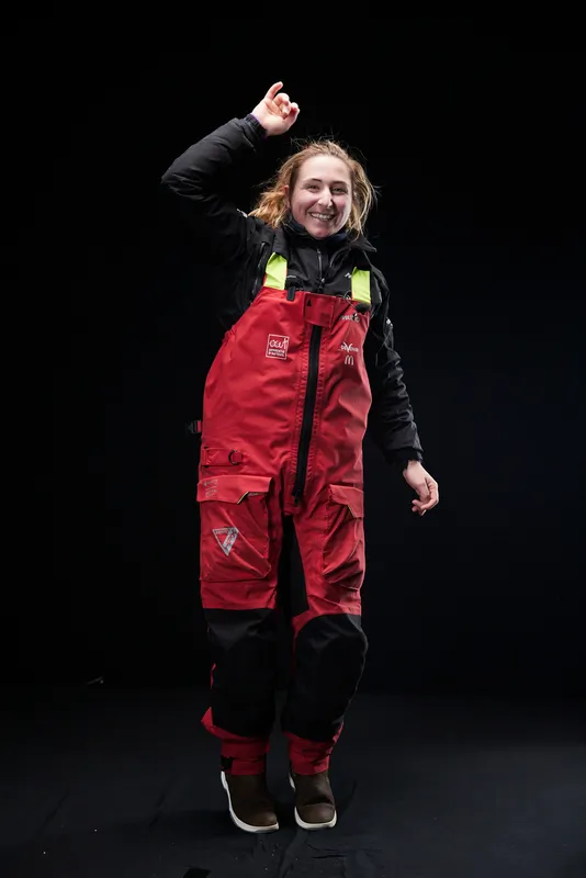 LES SABLES D'OLONNE, FRANCE - FEBRUARY 09, 2025 : DeVenir skipper Violette Dorange (FRA) is photographed in studio after taking 25th place in the Vendee Globe, on February 09, 2025 in Les Sables d'Olonne, France - (Photo by Anne Beauge / Alea)