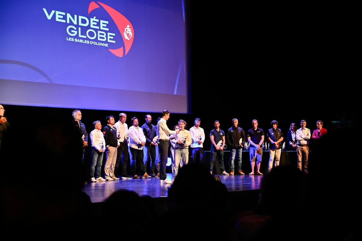 LES SABLES D'OLONNE, FRANCE - 10 MAI 2025 : Isabelle Joschke (GER-FRA), skipper de MACSF, est photographiée lors de la cérémonie de remise des prix du Vendée Globe, le 10 mai 2025 aux Sables d'Olonne, France - (Photo by Jean-Louis Carli / Alea)