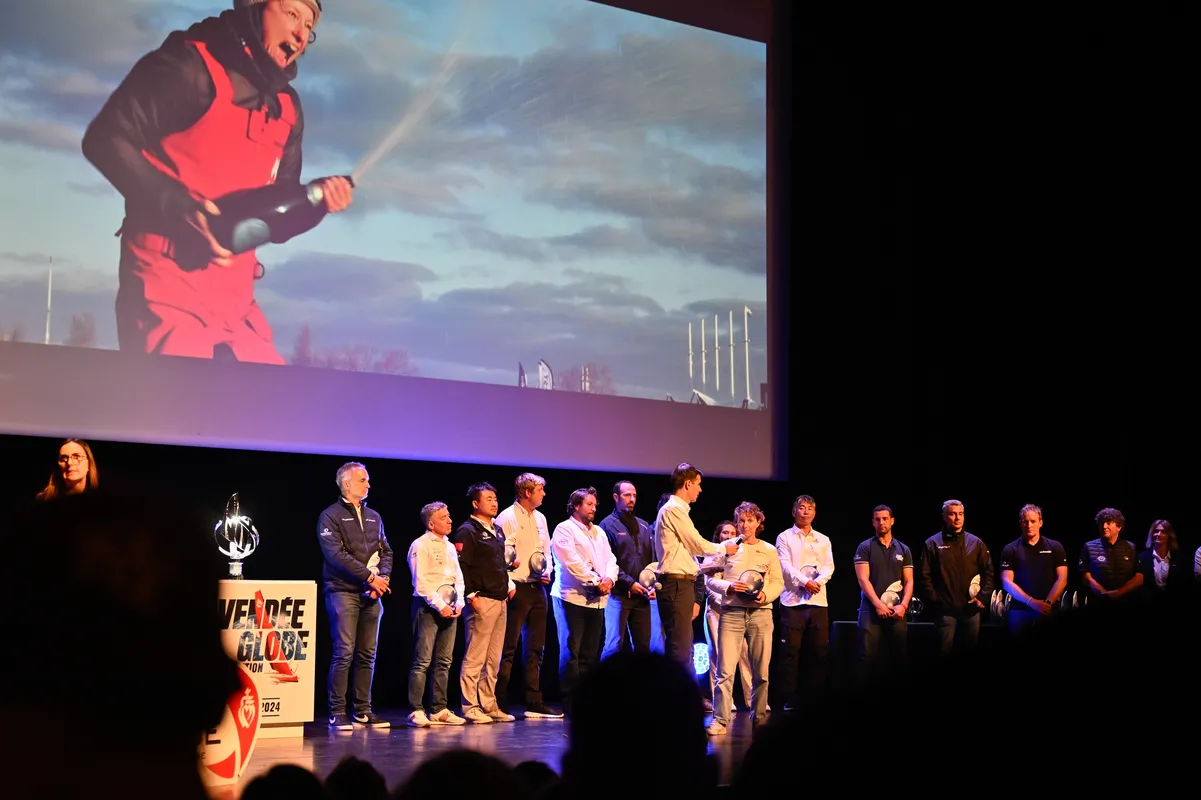 LES SABLES D'OLONNE, FRANCE - 10 MAI 2025 : Isabelle Joschke (GER-FRA), skipper de MACSF, est photographiée lors de la cérémonie de remise des prix du Vendée Globe, le 10 mai 2025 aux Sables d'Olonne, France - (Photo by Jean-Louis Carli / Alea)