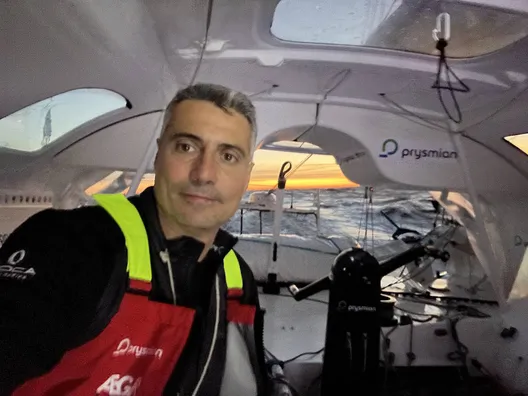 12 NOVEMBRE 2024 : Photo envoyée depuis le bateau Prysmian lors de la course à la voile du Vendée Globe le 12 novembre 2024. (Photo du skipper Giancarlo Pedote)