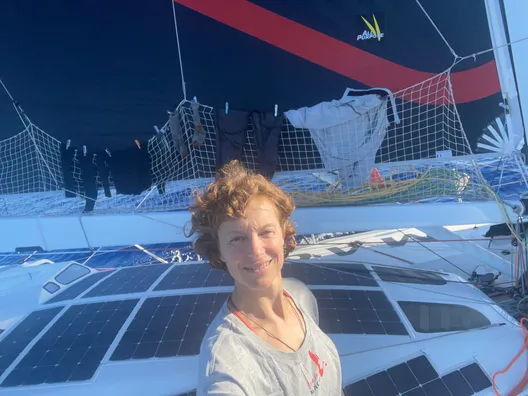 LE 16 NOVEMBRE 2024 : Photo envoyée depuis le bateau MACSF lors de la course à la voile du Vendée Globe le 16 novembre 2024. (Photo du skipper Isabelle Joschke)