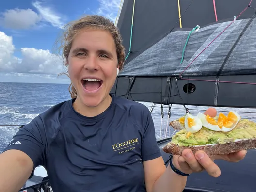 RACE, NOVEMBER 16, 2024 : Photo sent from the boat L’Occitane en Provence during the Vendee Globe sailing race on November 16, 2024. (Photo by skipper Clarisse Crémer)
