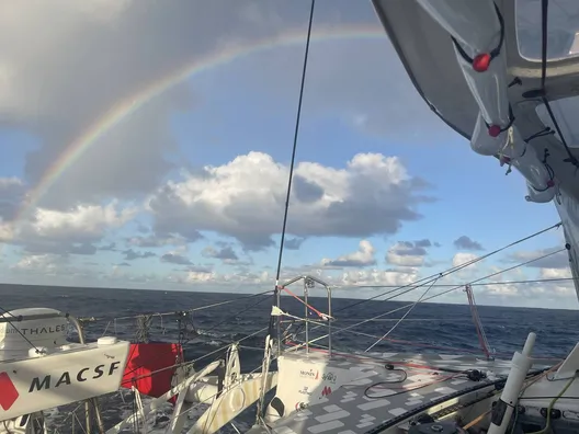 18 NOVEMBRE 2024 : Photo envoyée depuis le bateau MACSF lors de la course à la voile du Vendée Globe le 18 novembre 2024. (Photo du skipper Isabelle Joschke)