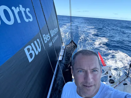 RACE, NOVEMBER 18, 2024 : Photo sent from the boat Fortinet - Best Western during the Vendee Globe sailing race on November 18, 2024. (Photo by skipper Romain Attanasio)