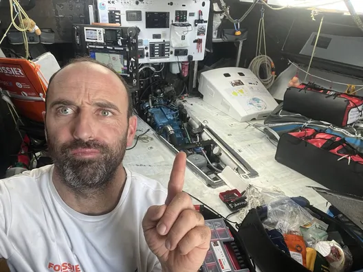 RACE, NOVEMBER 19, 2024 : Photo sent from the boat FOUSSIER during the Vendee Globe sailing race on November 19, 2024. (Photo by skipper Sébastien Marsset)