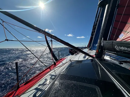 RACE, NOVEMBER 19, 2024 : Photo sent from the boat PAPREC ARKÉA during the Vendee Globe sailing race on November 19, 2024. (Photo by skipper Yoann Richomme)