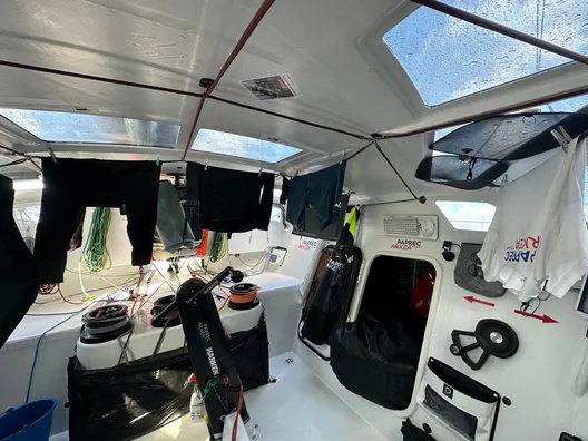 RACE, NOVEMBER 22, 2024 : Photo sent from the boat PAPREC ARKÉA during the Vendee Globe sailing race on November 22, 2024. (Photo by skipper Yoann Richomme)