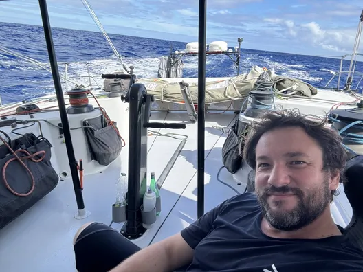 LE 29 NOVEMBRE 2024 : Photo envoyée depuis le bateau HUMAN Immobilier lors de la course à la voile du Vendée Globe le 29 novembre 2024. (Photo du skipper Antoine Cornic)