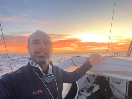 RACE, NOVEMBER 30, 2024 : Photo sent from the boat FOUSSIER during the Vendee Globe sailing race on November 30, 2024. (Photo by skipper Sébastien Marsset)
Sunrise