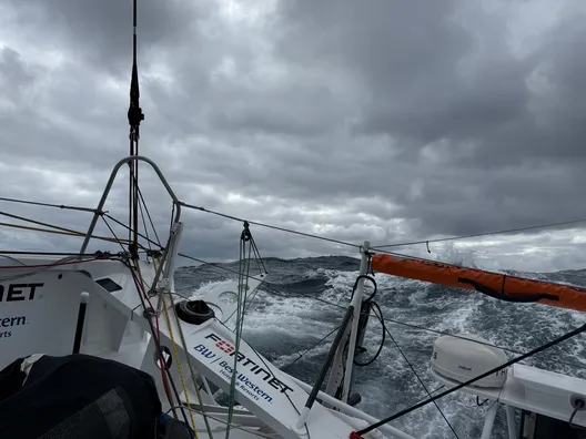 RACE, DECEMBER 03, 2024 : Photo sent from the boat Fortinet - Best Western during the Vendee Globe sailing race on December 03, 2024. (Photo by skipper Romain Attanasio)
