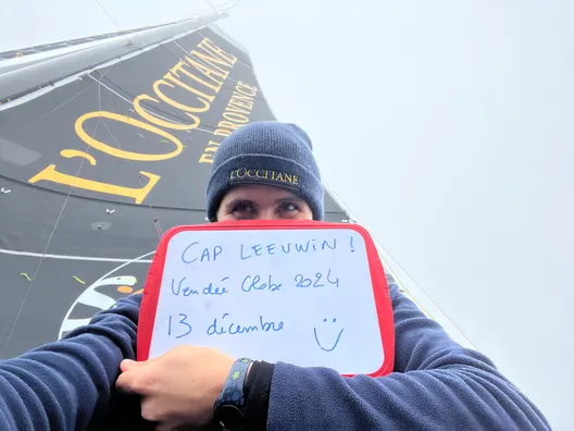 RACE, DECEMBER 13, 2024 : Photo sent from the boat L’Occitane en Provence during the Vendee Globe sailing race on December 13, 2024. (Photo by skipper Clarisse Crémer)
Cape Leeuwin