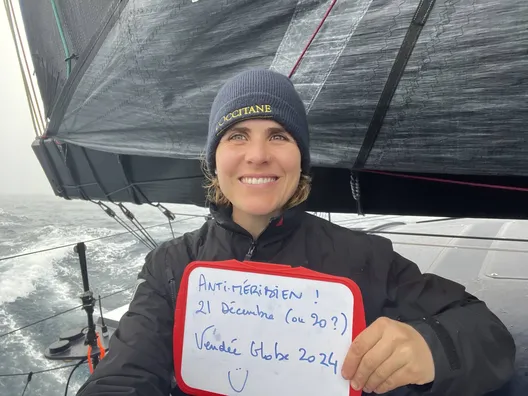 RACE, DECEMBER 21, 2024 : Photo sent from the boat L’Occitane en Provence during the Vendee Globe sailing race on December 21, 2024. (Photo by skipper Clarisse Crémer)