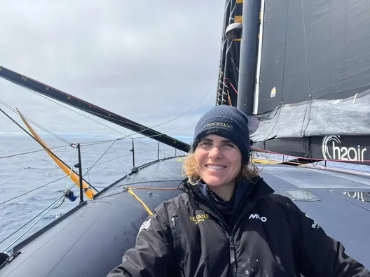 LE 31 DÉCEMBRE 2024 : Photo envoyée depuis le bateau L'Occitane en Provence lors de la course à la voile du Vendée Globe le 31 décembre 2024. (Photo de la skipper Clarisse Crémer)