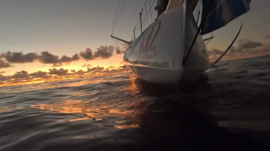 RACE, JANUARY 01, 2024 : Photo sent from the boat Groupe Dubreuil during the Vendee Globe sailing race on January 01, 2024. (Photo by skipper Sébastien Simon)