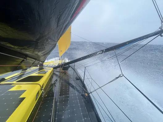 RACE, JANUARY 04, 2025 : Photo sent from the boat Hublot during the Vendee Globe sailing race on January 04, 2025. (Photo by skipper Alan Roura)